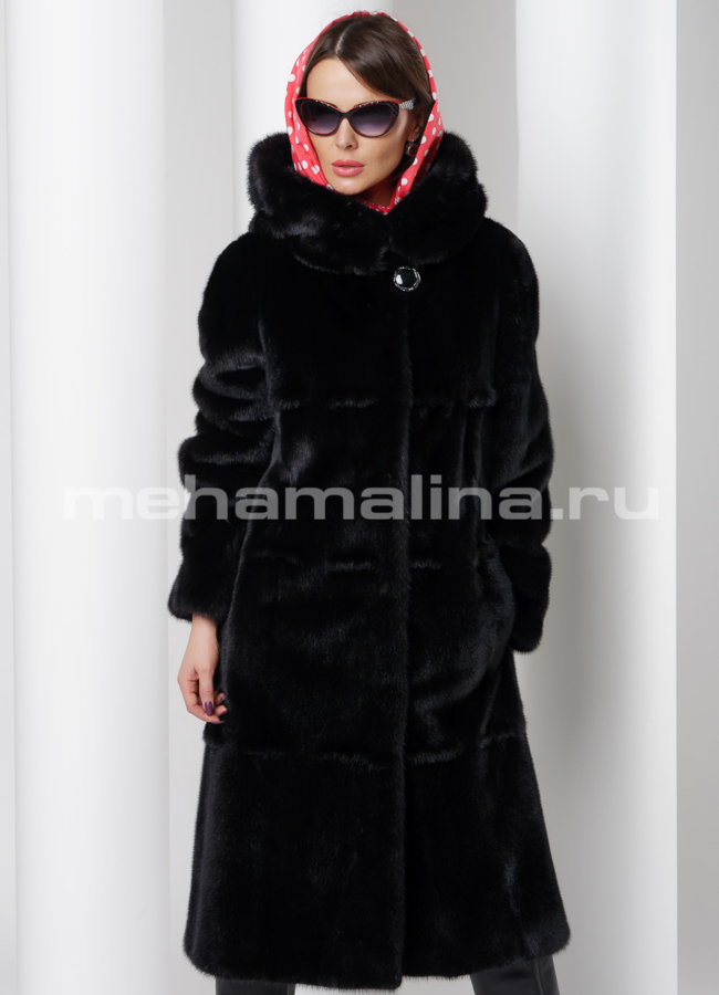 Шуба из скандинавской норки модель № S-516 универмаг малина