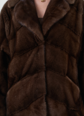 Укороченная шуба из меха норки