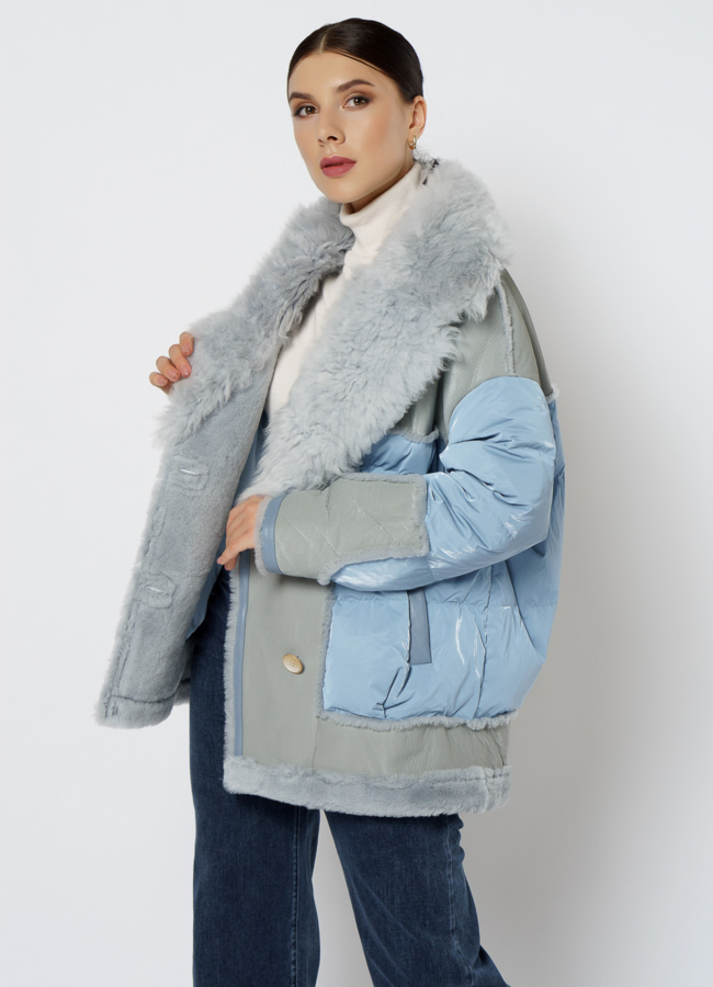 Пуховик с английским воротником модель № 2076 универмаг малина