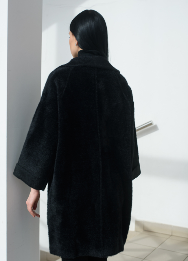 Кардиган  с английским воротником черного цвета  модель № 22505 универмаг малина