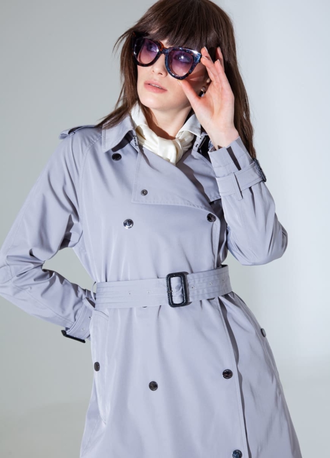 Плащ женский в сером цвете модель № 819 в рассрочку