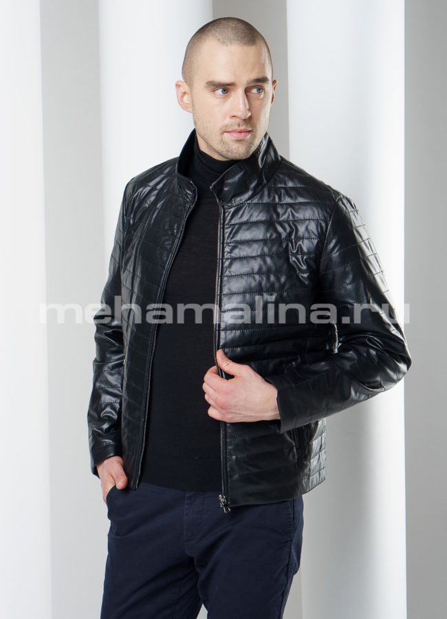 Весенняя куртка модель № KP-200 меха малина