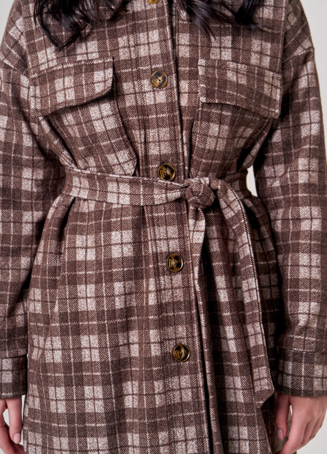 Женское полупальто-рубашка модель № 02 универмаг малина