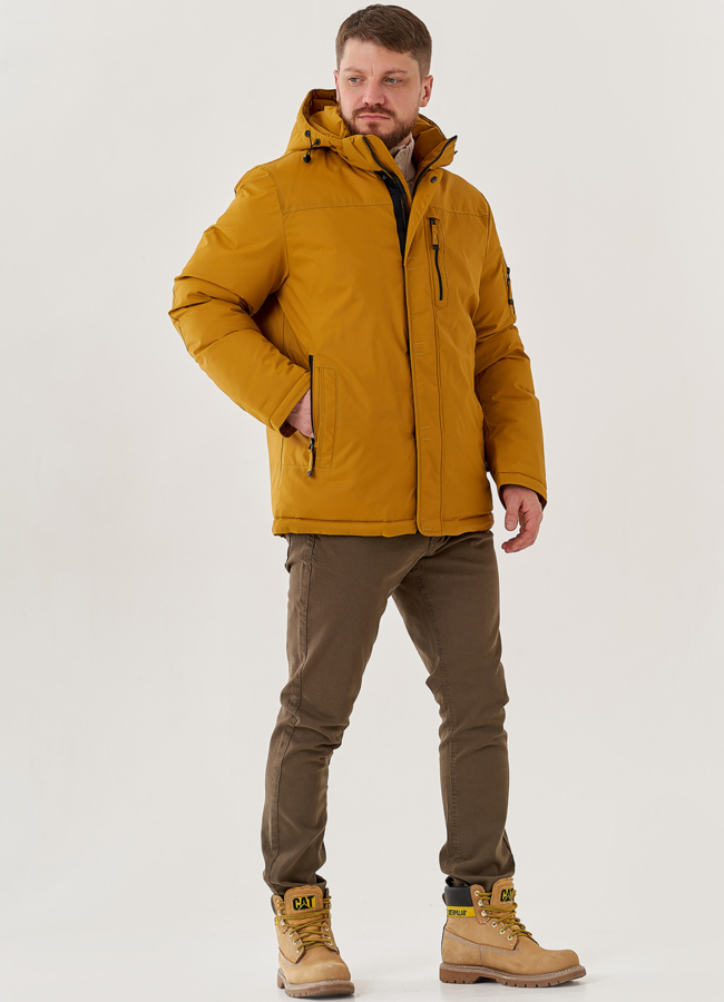 Пуховик мужской  с капюшоном  модель № 79626 в кредит