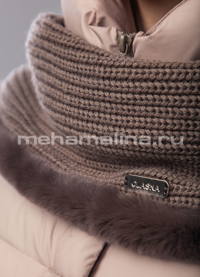 Светлый пуховик  модель № П-167 универмаг малина