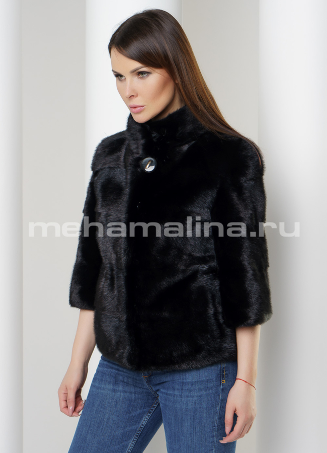 Короткая норковая шуба модель № S-594 в кредит