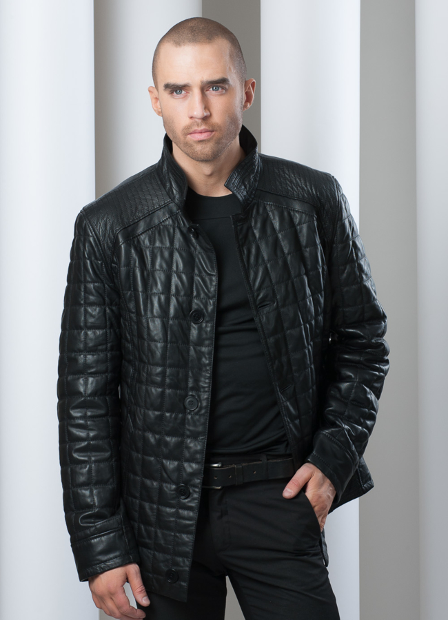 Куртка на молнии строченная модель № KP-23 в кредит