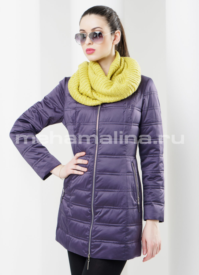 Куртка на молнии модель № PK-9 меха малина