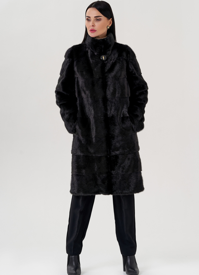 Норковая шуба модель № S-689 универмаг малина