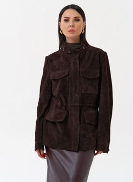 Замшевая куртка сафари