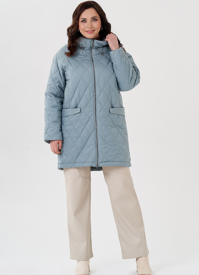 Женское полупальто с капюшоном  модель № 23937 в кредит