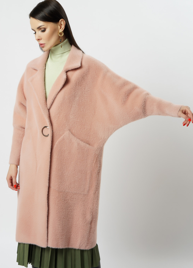 Женский кардиган в цвете пудра модель № 20517 универмаг малина