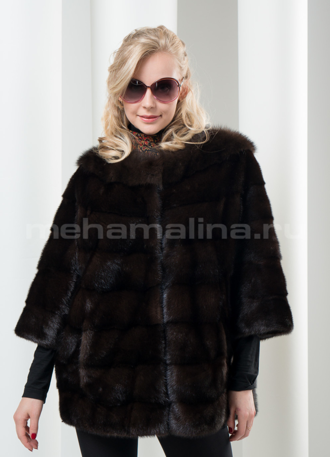 Шуба норка с соболем модель № S-96 в кредит