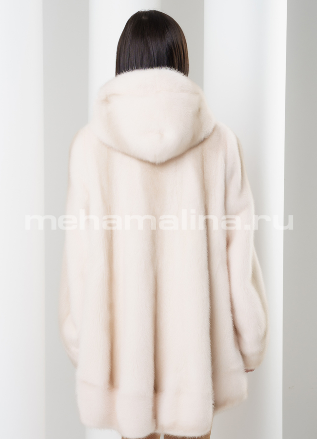 Светлая норковая шуба модель № S-447 в кредит
