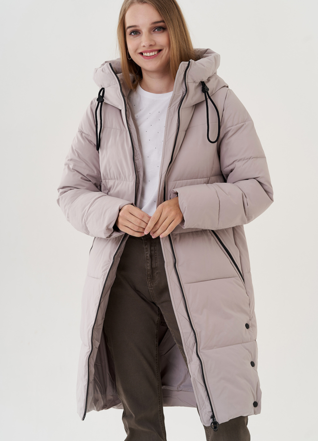 фото Женский пуховик с капюшоном  модель № 25718