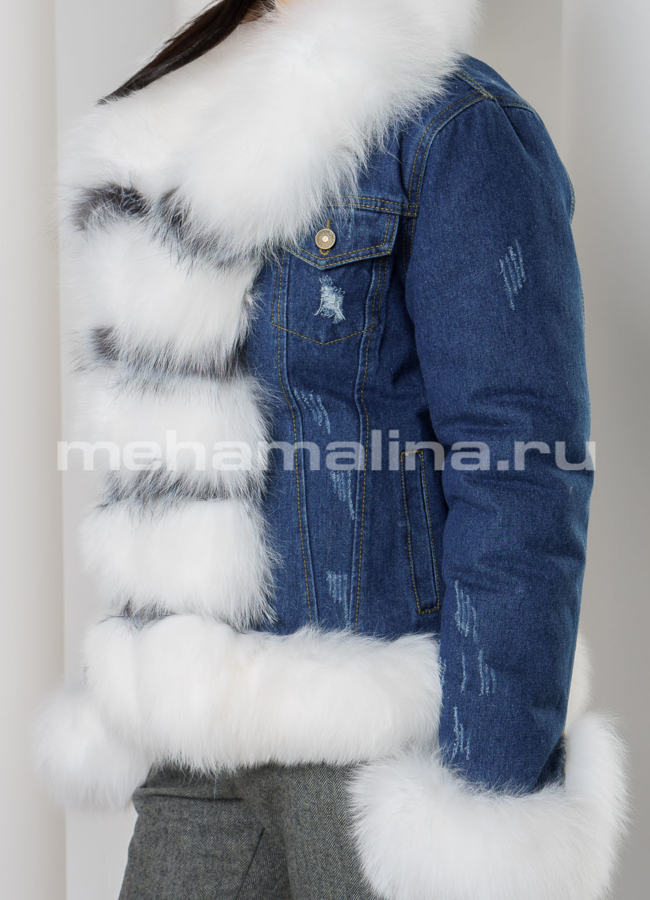 Джинсовая парка модель № 6012 универмаг малина