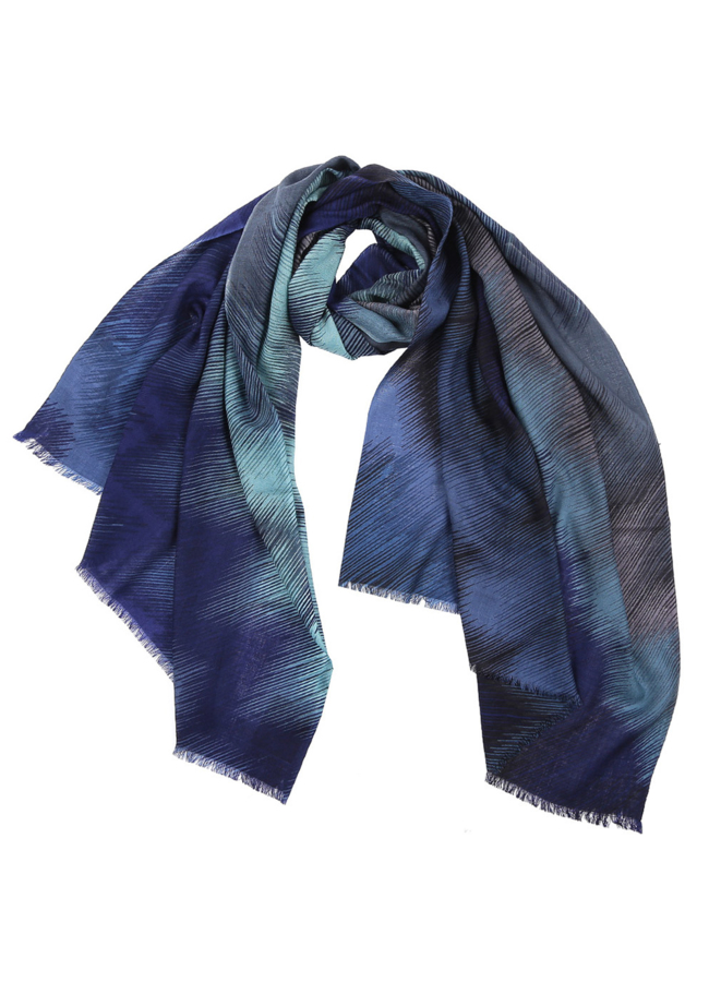 Шарф модель № А-42 меха малина