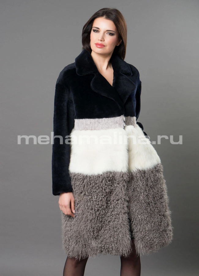 Шуба из овчины merino модель № D-236 универмаг малина