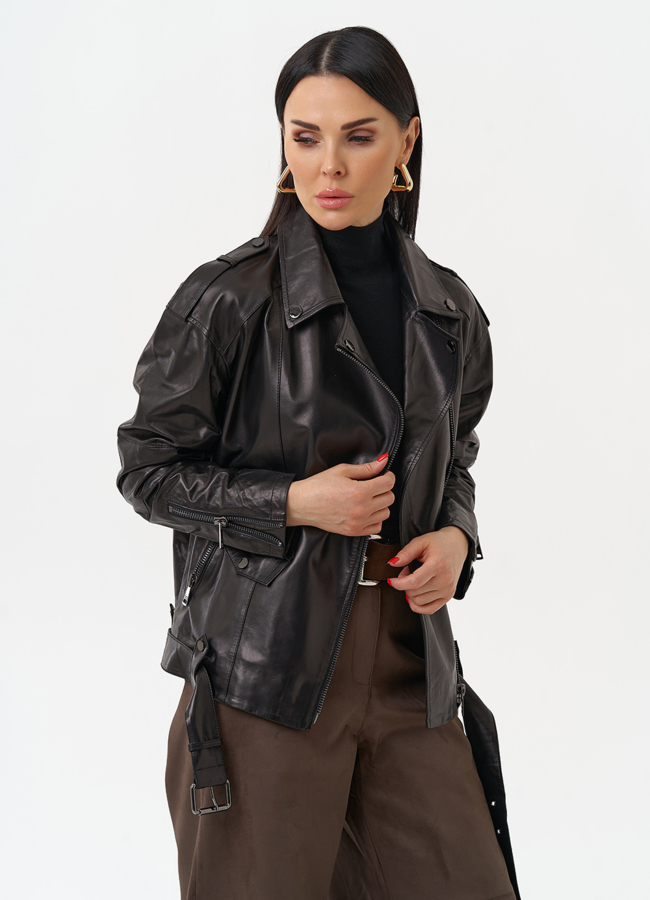 Женская куртка-косуха из натуральной кожи модель № 22341 универмаг малина Женская куртка-косуха из натуральной кожи модель № 22341 универмаг малина