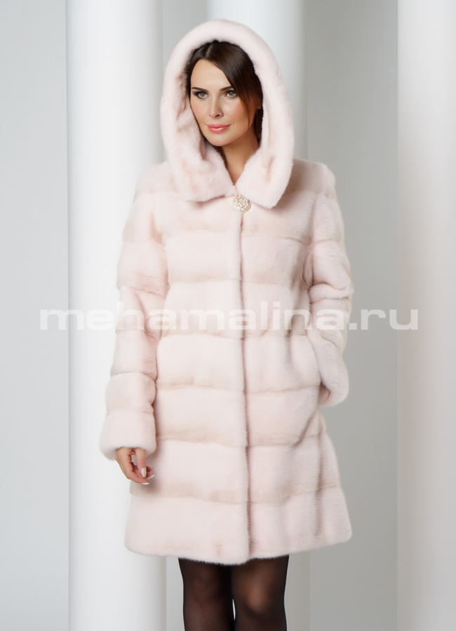 Норковая шуба модель № S-631 универмаг малина