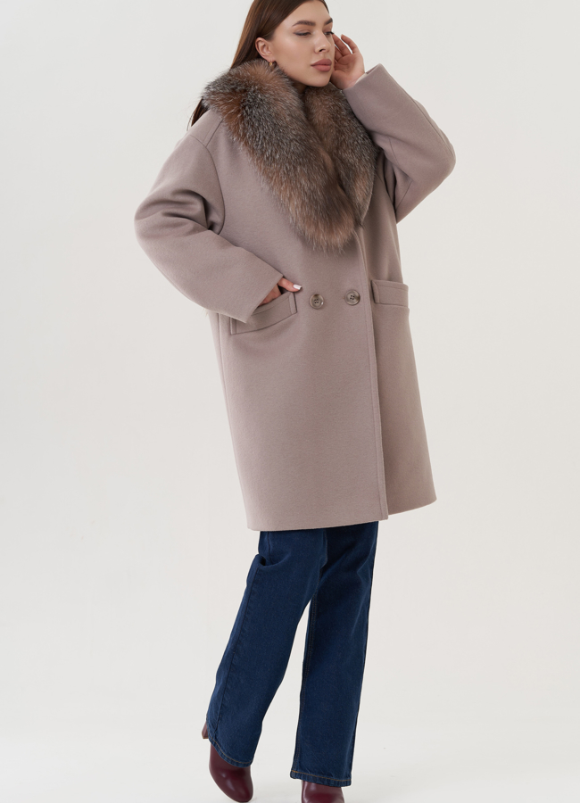 Полупальто утепленное с английским воротником  модель № 25879 универмаг малина