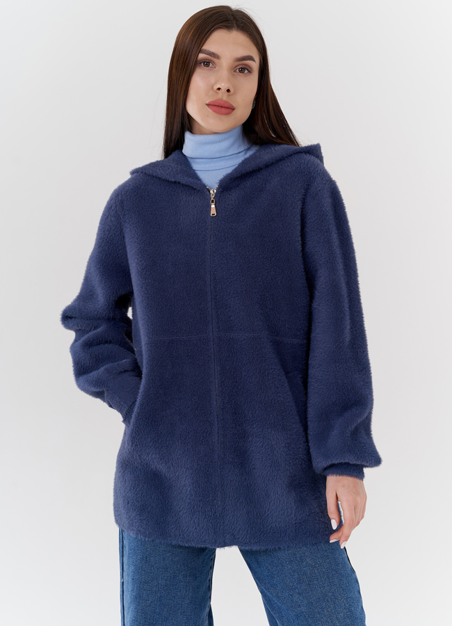 Женский кардиган с капюшоном  модель № 22514 универмаг малина