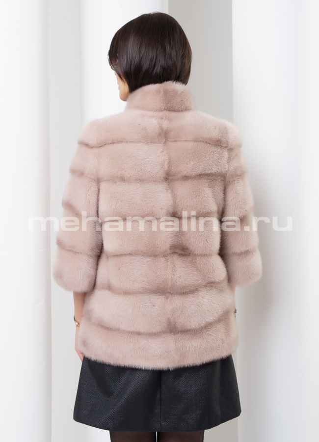 Светлая шуба из норки модель № S-450 в кредит