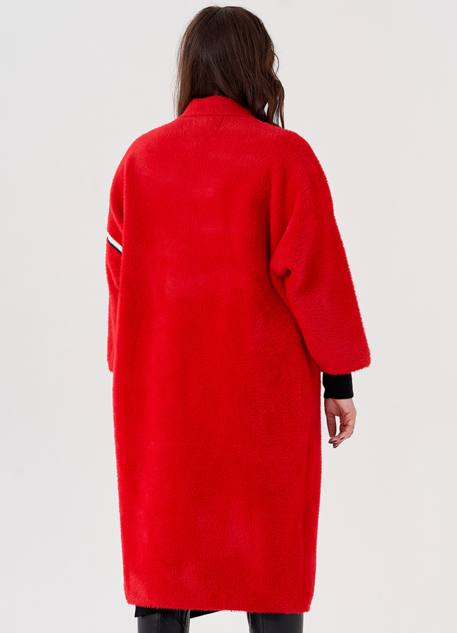 Длинный кардиган с английским воротником  модель № 22527 в кредит