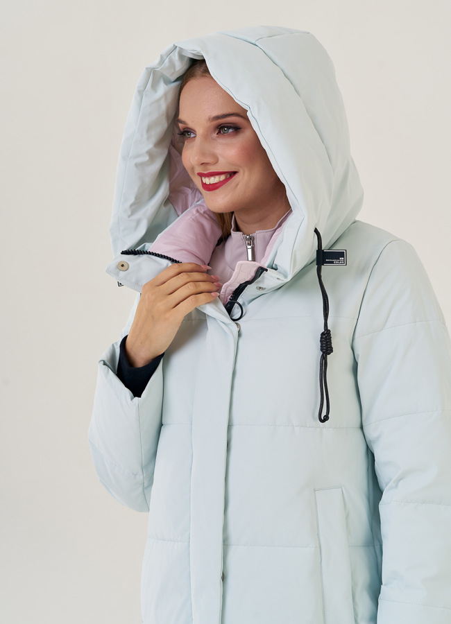 Пуховик женский с капюшоном  модель № 23315 универмаг малина