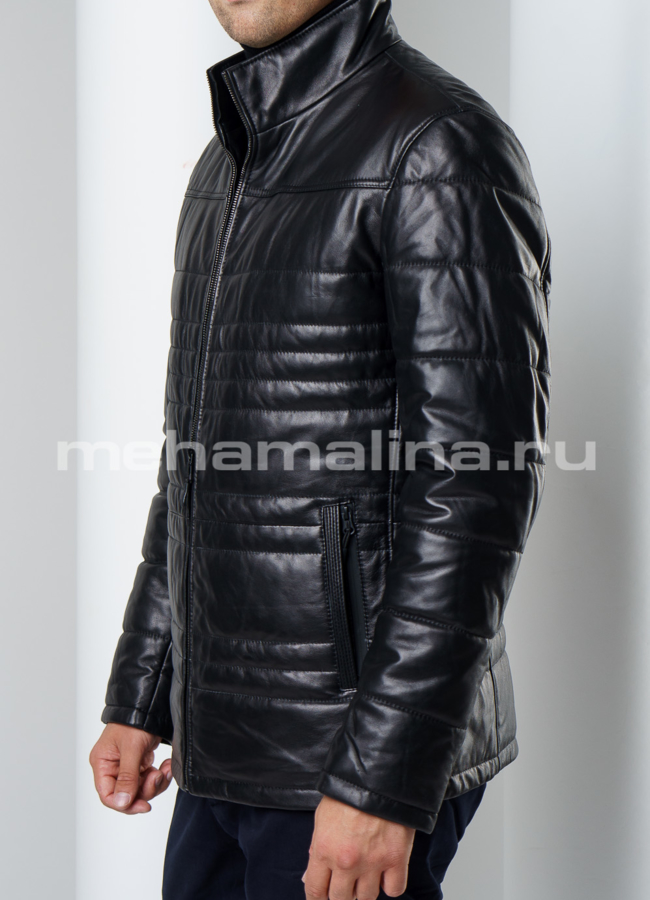Куртка черного цвета  модель № KP-194 в кредит