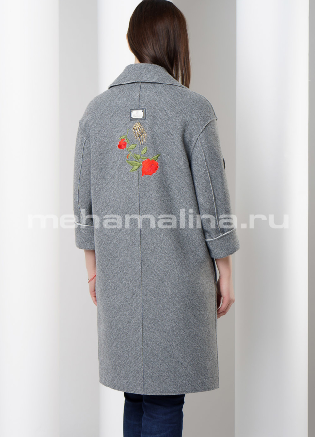 Пальто с аппликацией  модель № BP-143 в кредит