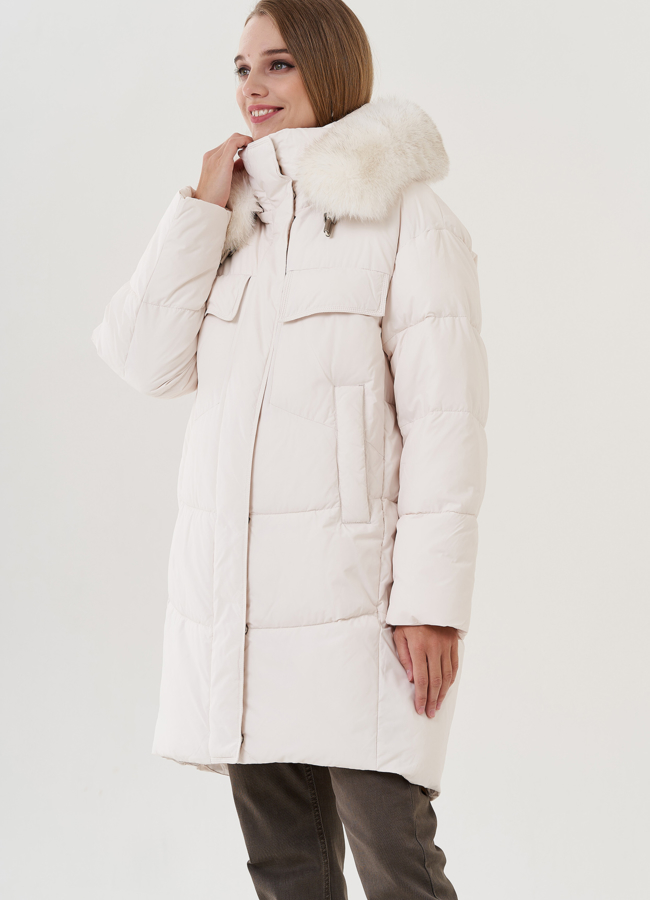 Пуховик женский с капюшоном  модель № 25031 в рассрочку