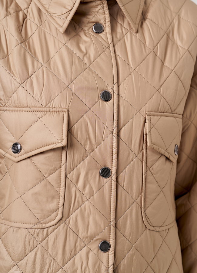 Полупальто-рубашка бежевого цвета модель № 38 универмаг малина