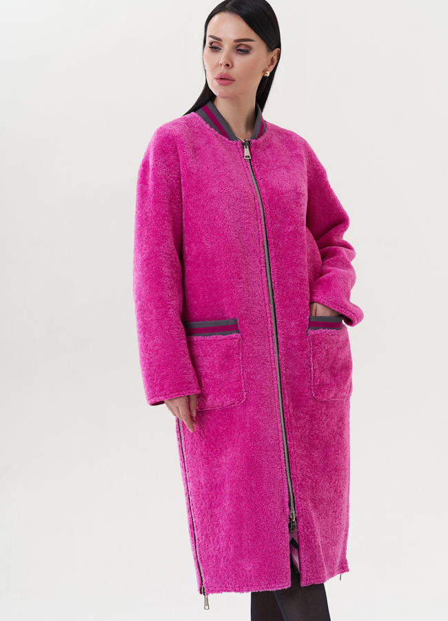 Двухсторонняя эко дубленка 