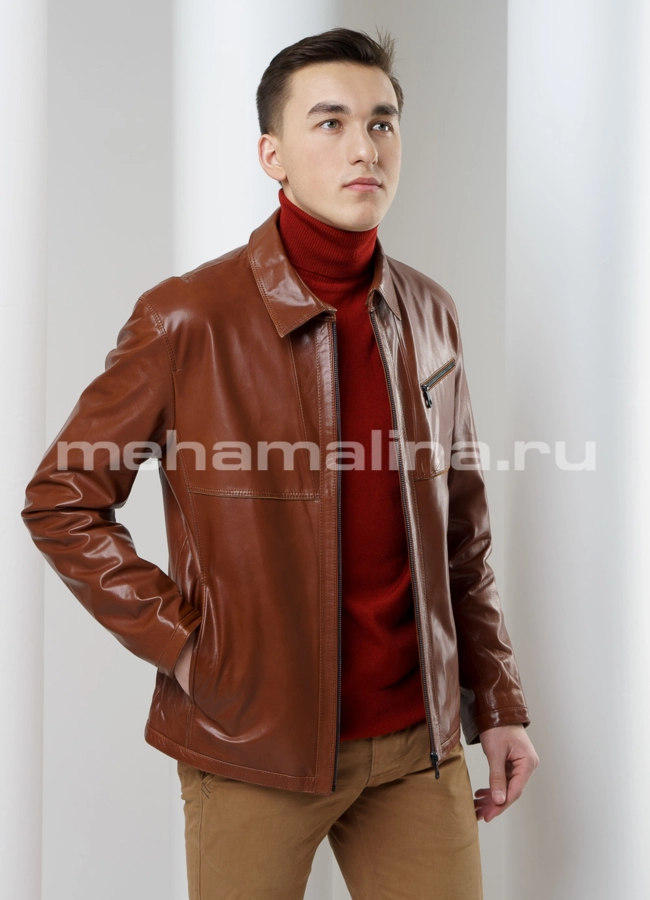 Куртка кожаная модель № KP-170 универмаг малина