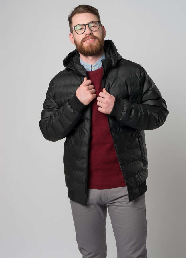 Мужская куртка со съемным капюшоном модель № EM22-92 в кредит