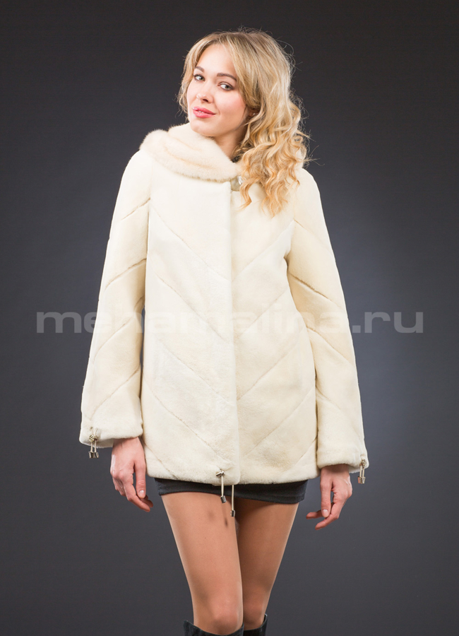 Шуба модель № S-157 меха малина