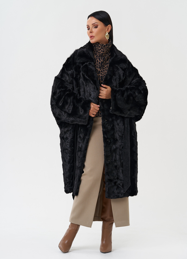 Шуба из меха норки с английским воротником модель № 28586 универмаг малина