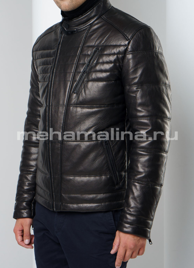 фото Куртка черного цвета  модель № ПМ-85