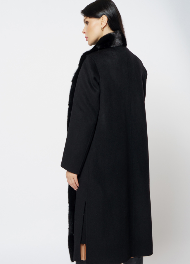 Пальто - жилет с мехом модель № 2300 универмаг малина