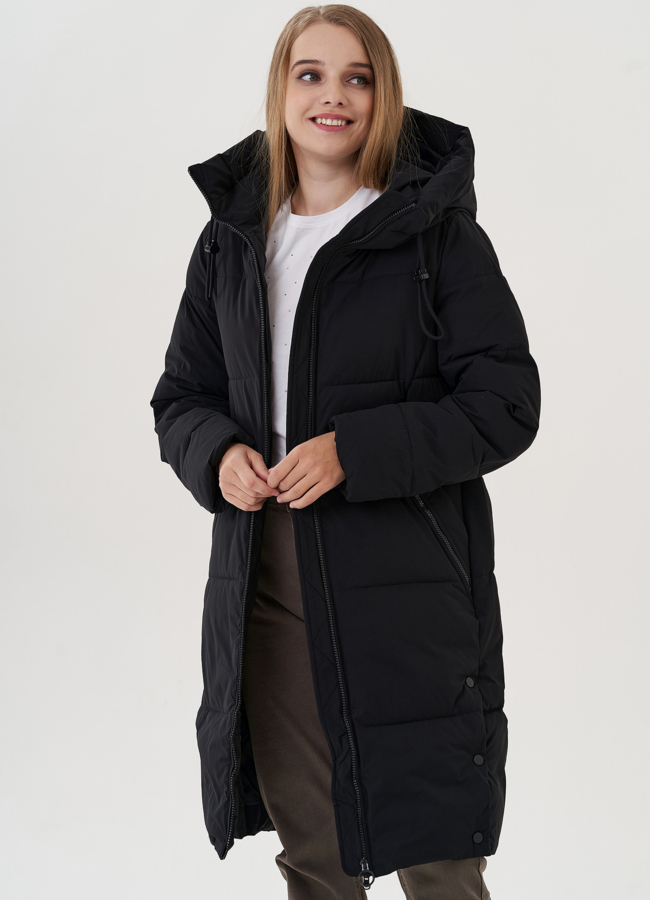 Женский пуховик с капюшоном  модель № 25719 в рассрочку
