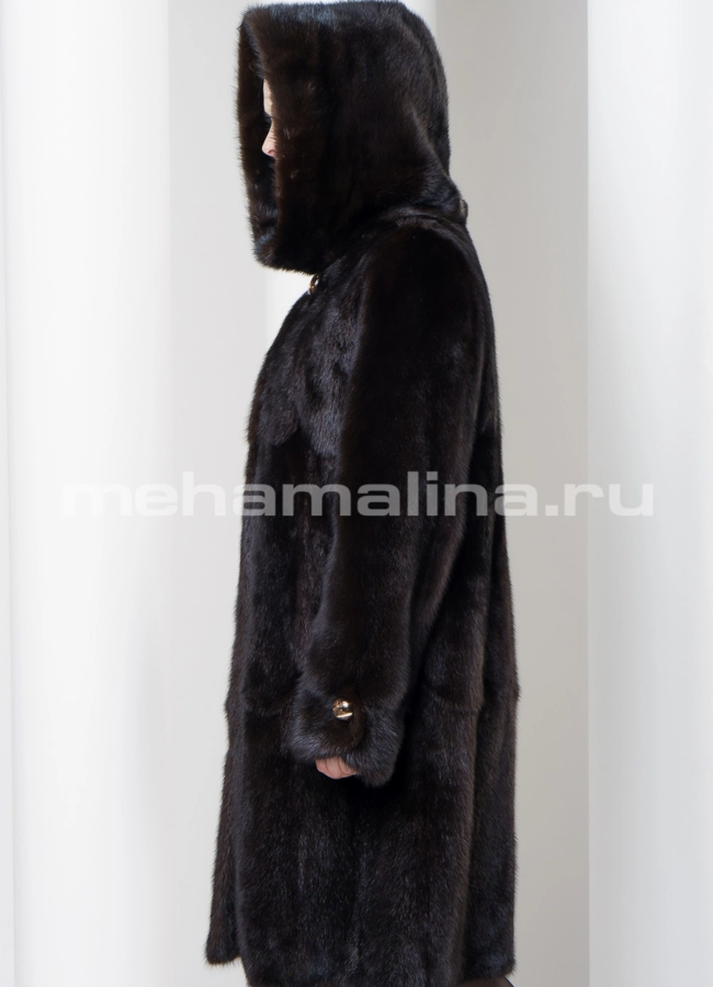 Шуба норка модель № S-567 универмаг малина
