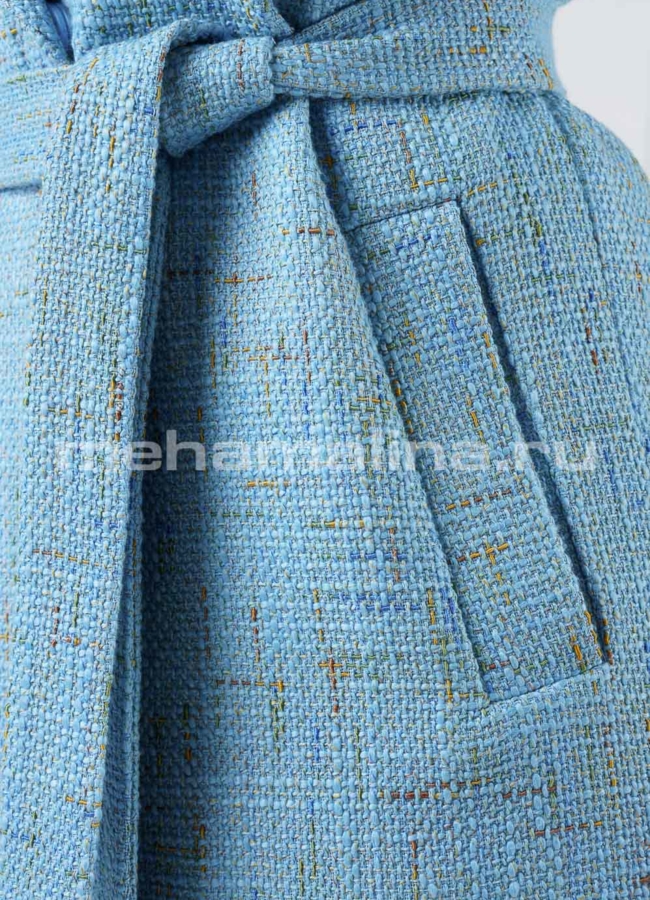 Пальто с поясом модель № BP-138 универмаг малина