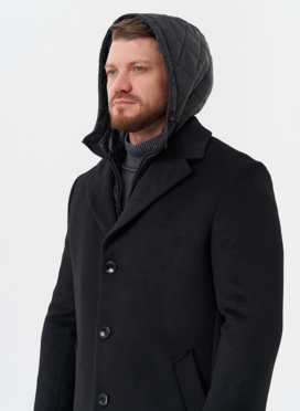 Мужское пальто черного цвета Мужское пальто черного цвета