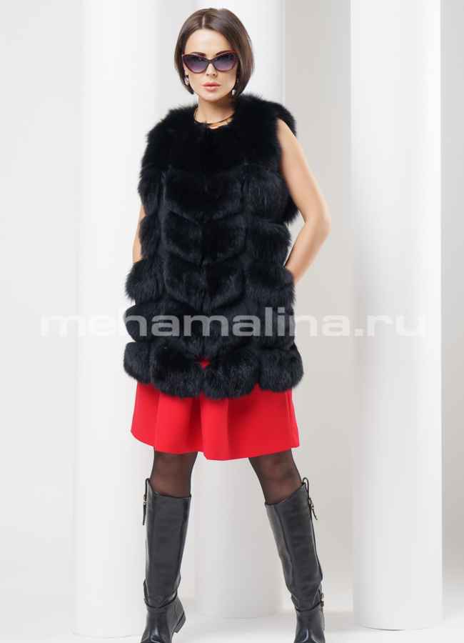 Песцовый жилет модель № M-111 в рассрочку