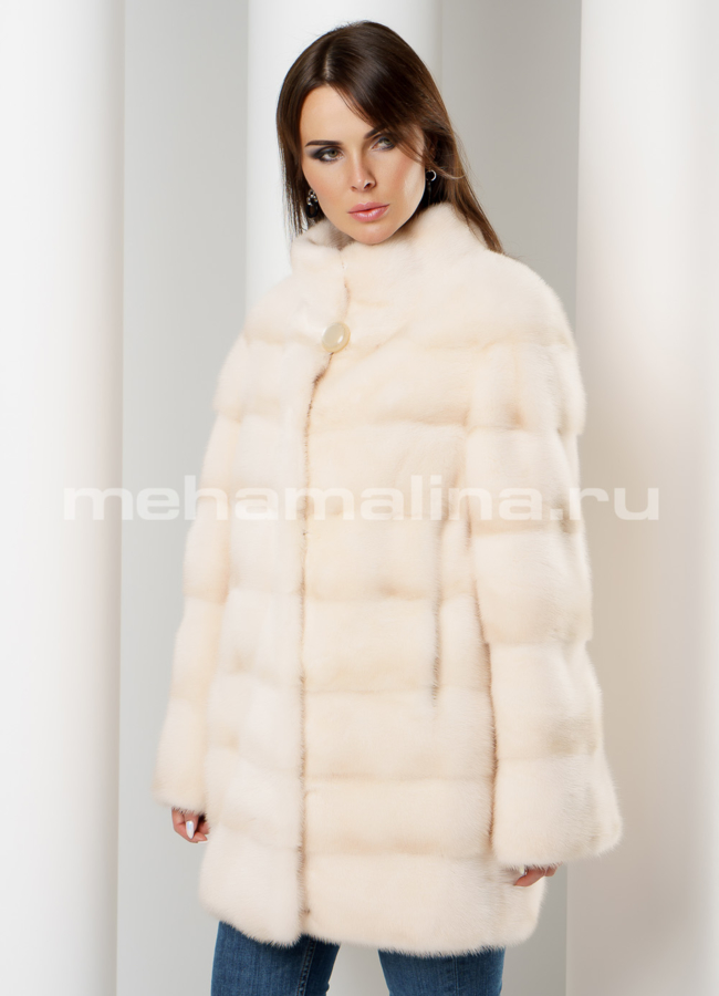 фото Норковая шуба поперечная модель № S-628