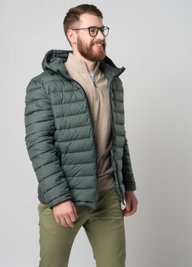 Мужская утепленная куртка с капюшоном модель № M9033 универмаг малина