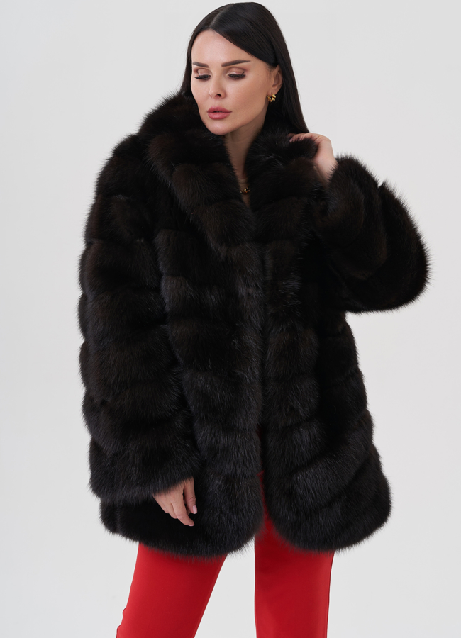 Шуба из куницы  модель № 24638 универмаг малина