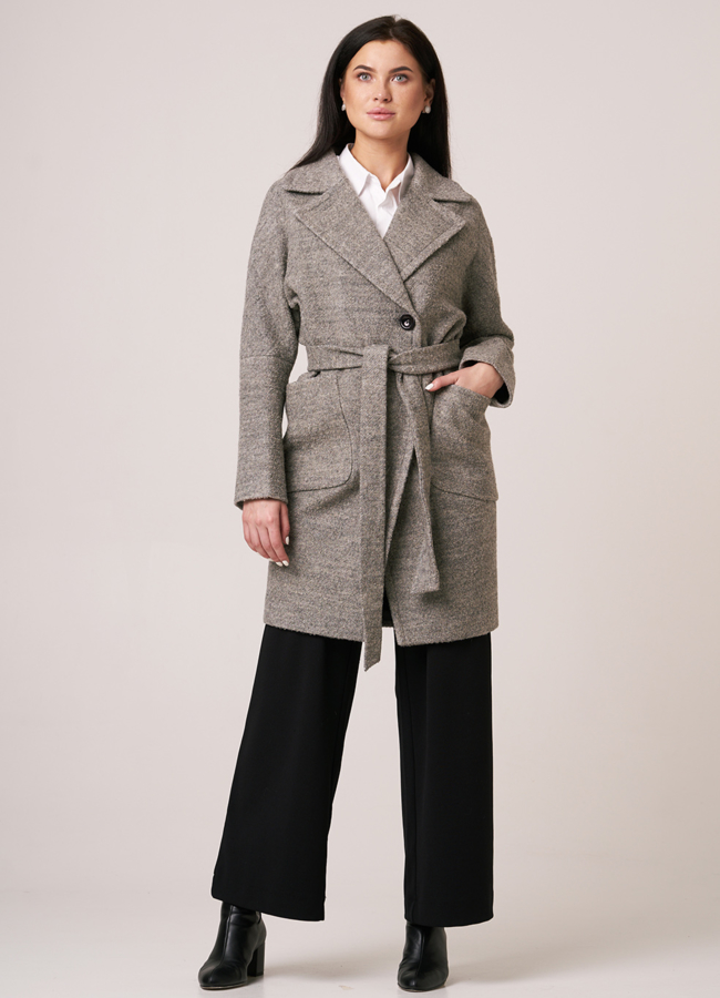 фото Женское пальто с английским воротником модель № 5506