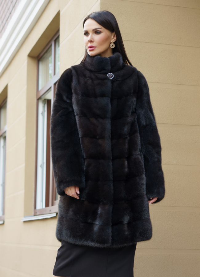Шуба из скандинавской норки модель № S-141 в рассрочку